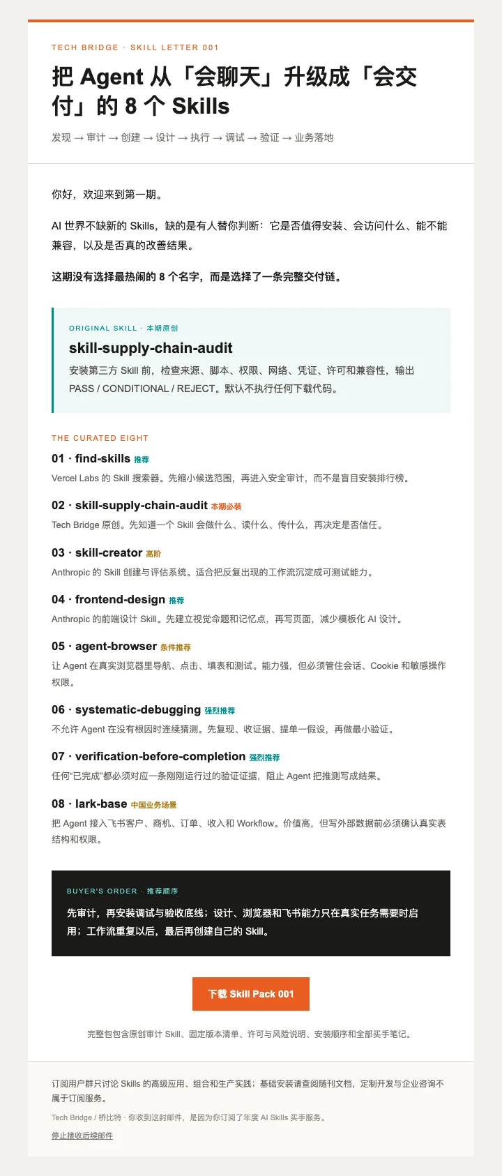 AI Skills 第 001 期内容预览